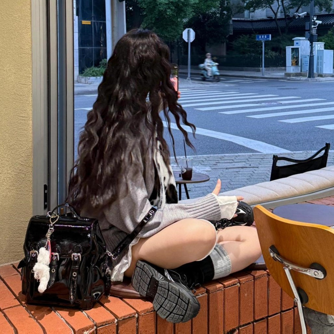 プルオーバー セーター ジャカード編み ダルメシアン レディース ニット トップス 長袖 無地