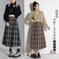 チェック柄 スカート 羅紗 プリーツスカート 秋冬 Aライン ロングスカート ハイウエスト ウエストゴム