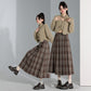 チェック柄 スカート 羅紗 プリーツスカート 秋冬 Aライン ロングスカート ハイウエスト ウエストゴム