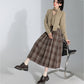 チェック柄 スカート 羅紗 プリーツスカート 秋冬 Aライン ロングスカート ハイウエスト ウエストゴム