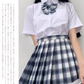 シャツ スクールシャツ スクールシャツ 女子 長袖 半袖 無地 ノーアイロン