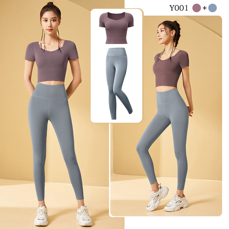 ヨガウェア  スポーツウェア  ジムウェア  フィットネスウェア  上下セット