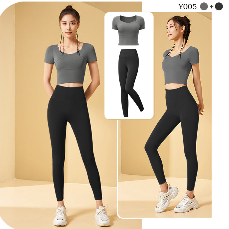 ヨガウェア  スポーツウェア  ジムウェア  フィットネスウェア  上下セット