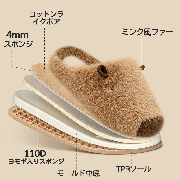 スリッパ 室内用スリッパ 室内履き ルームシューズ ボアスリッパ ファースリッパ あったかスリッパ