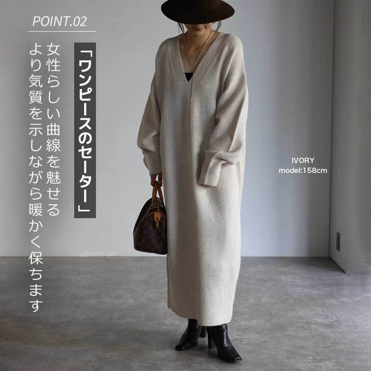 ニットワンピース   ワンピース  ドレス  セーター トップス