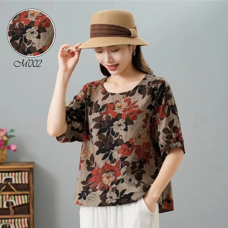 レディースTシャツ  カットソー  柄Tシャツ  プルオーバー Tシャツ