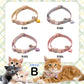 猫 首輪 迷子札付き 鈴付き セーフティバックル 重さ17g 超軽量 軽い 柔らかい 首回り19～32cm