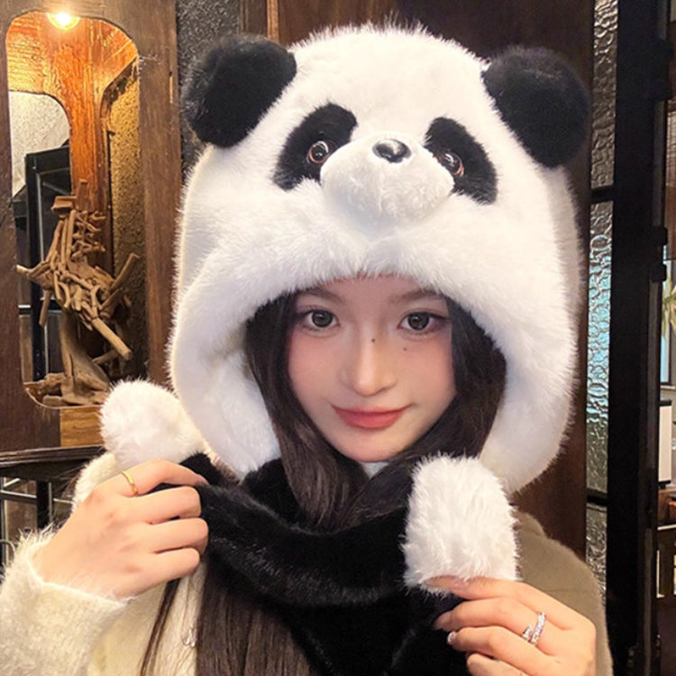 パンダ帽子 パンダキャップ アニマル帽子 アニマルキャップ もこもこ帽子 コスプレ帽子