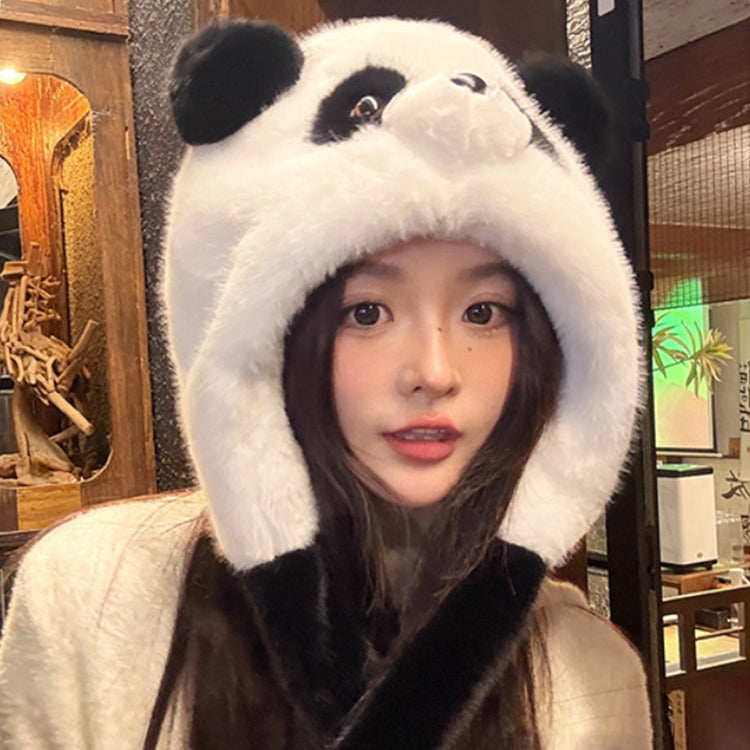 パンダ帽子 パンダキャップ アニマル帽子 アニマルキャップ もこもこ帽子 コスプレ帽子