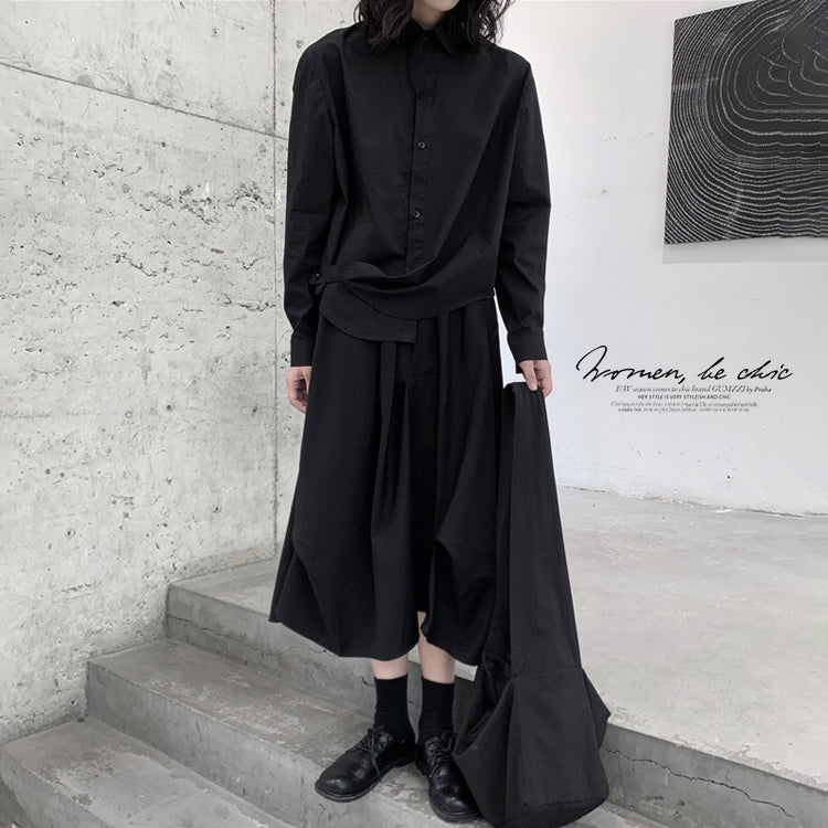 スカート 個性派スカート Aラインスカート タックスカート