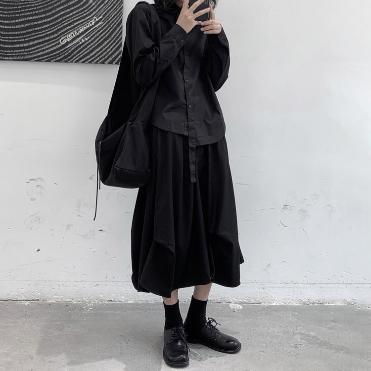 スカート 個性派スカート Aラインスカート タックスカート