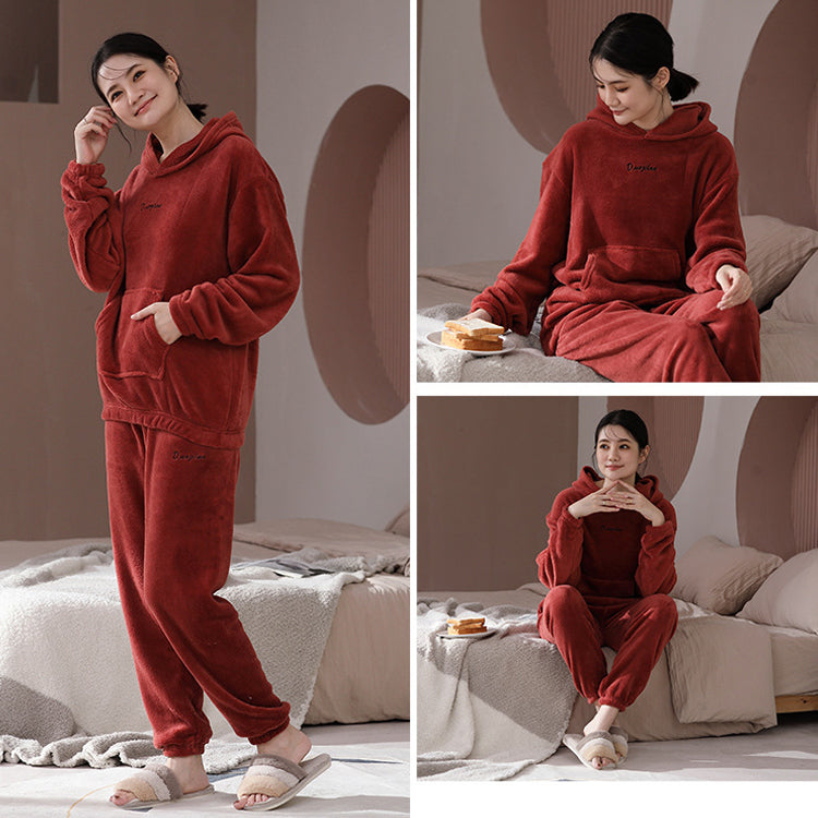 パジャマ ルームウェア ナイトウェア 上下セット サンゴフリースパジャマ