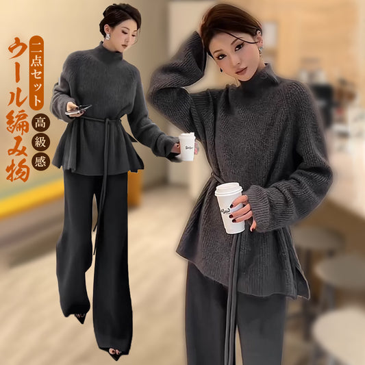 ニット セーター タートルネックセーター ハイネックニット 長袖セーター