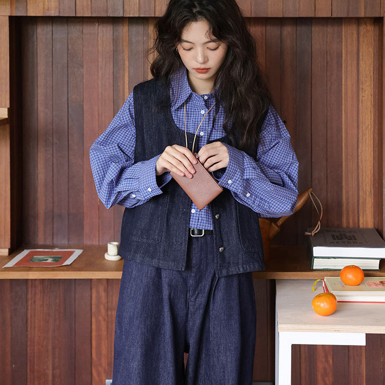 レディース3点セット「シャツ＋ベスト＋パンツ」 デニムパンツ ワイドパンツ デニムベスト シャツ