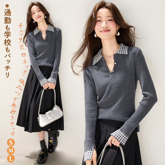 ニット ハイゲージニット ニットトップス カシミヤタッチニット セーター レディース