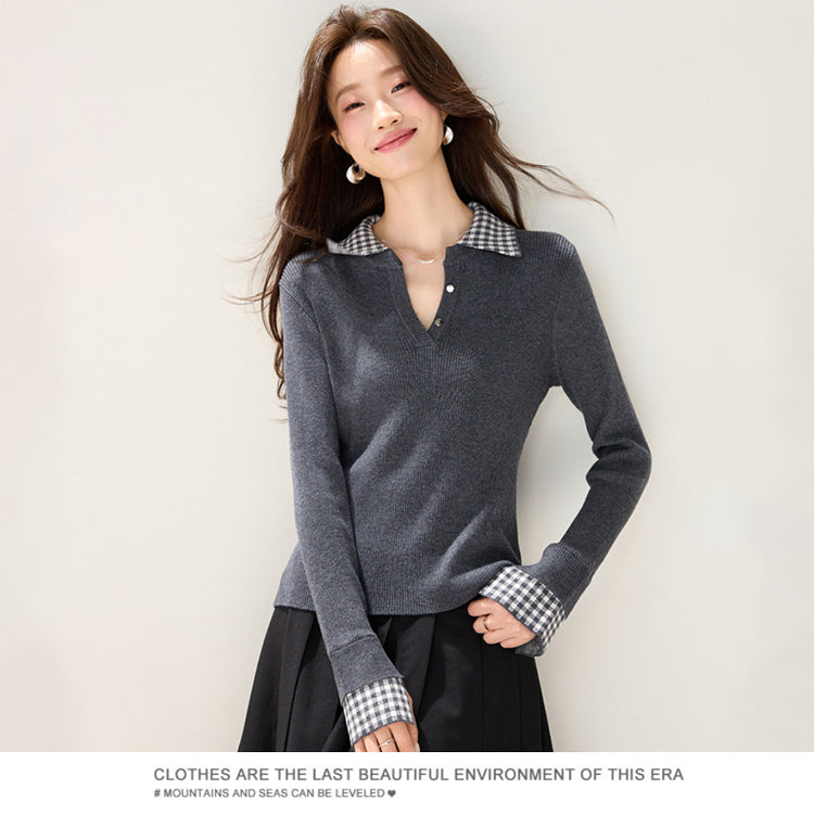 ニット ハイゲージニット ニットトップス カシミヤタッチニット セーター レディース