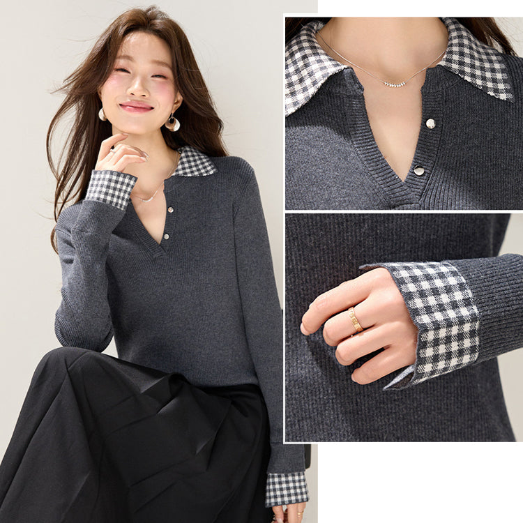 ニット ハイゲージニット ニットトップス カシミヤタッチニット セーター レディース