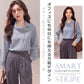 ストライプシャツ レディース ブラウス 長袖 トップス 秋服 アシンメトリー 斜めボタン
