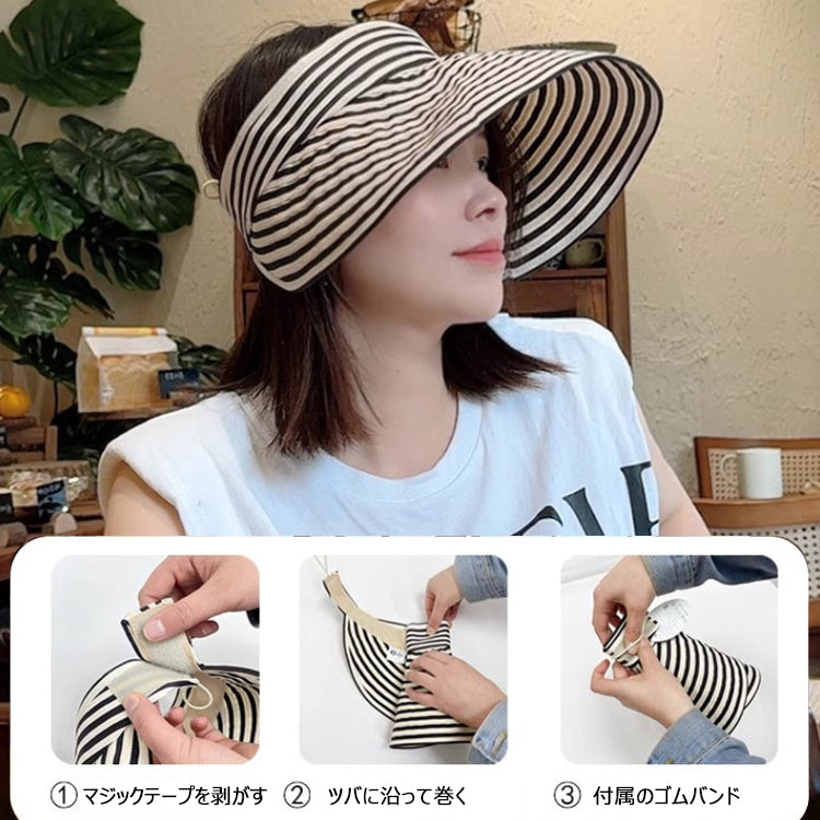 サンバイザー サンハット UVカット帽子 日よけ帽子 親子ペア帽子 レディース キッズ