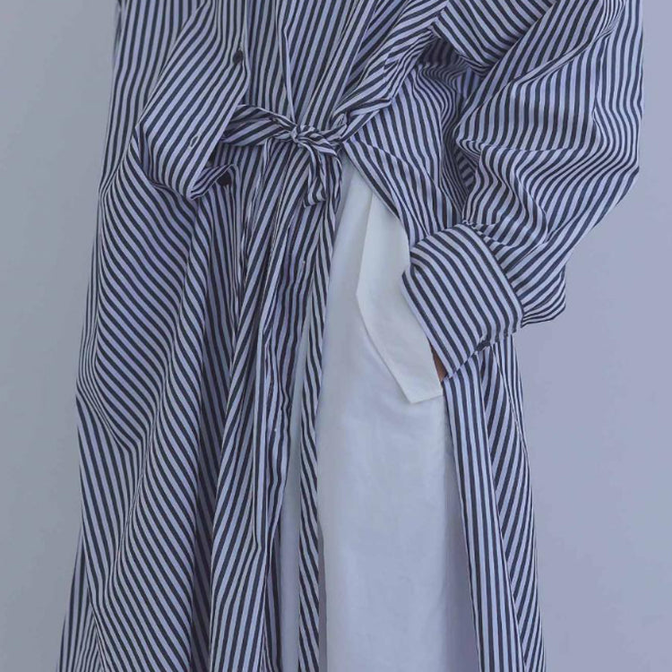 リラックスストライプシャツ  ストライプシャツ  ロングシャツ  シャツワンピ