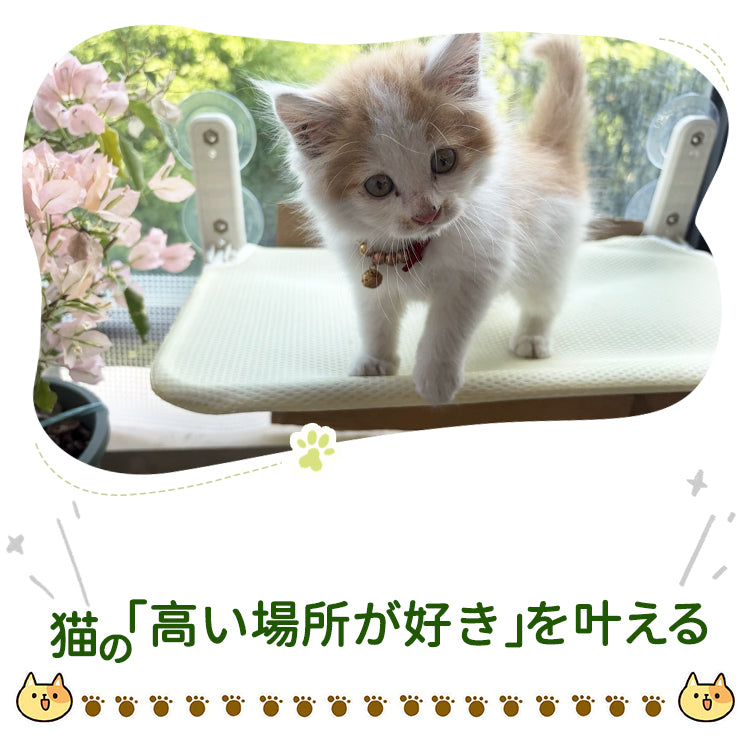 猫 ベッド 窓 キャットハンモック ウィンドウベッド 吸盤 強力 安定感 落下防止