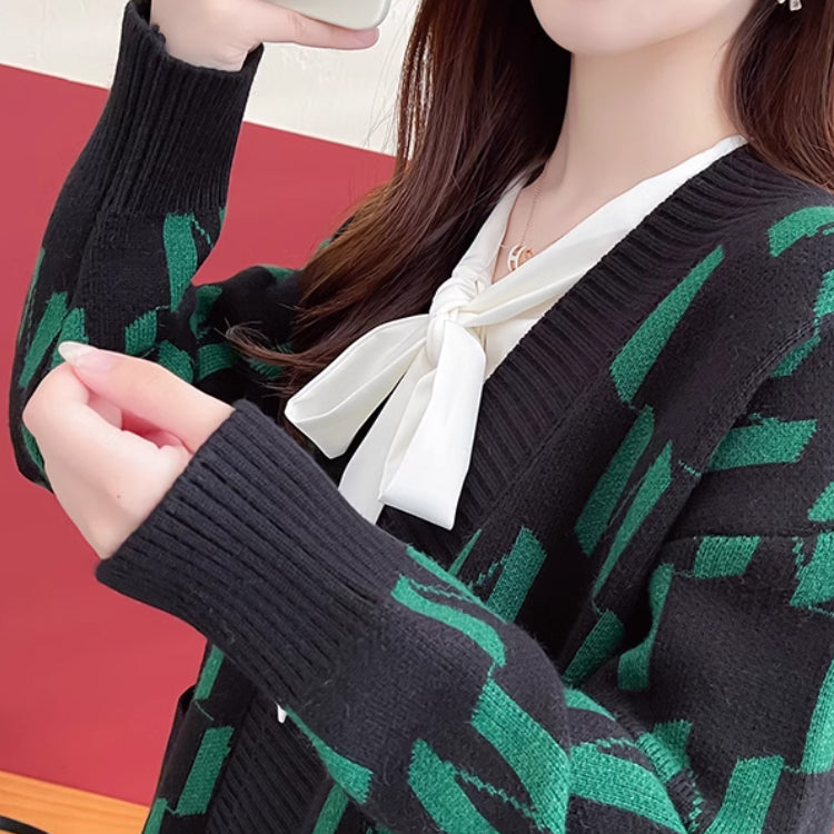 ニット ニットパーカー セーター カラーブロックセーター アウター