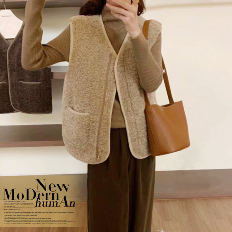 ベスト フェイクファーベスト ファーベスト ラムファーベスト ジャケット ブルゾン