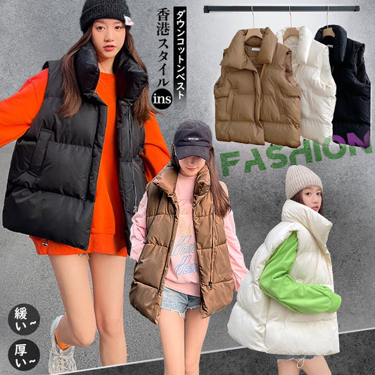 ダウンベスト ベスト 中綿ベスト ジレ アウター ジャケット トップス