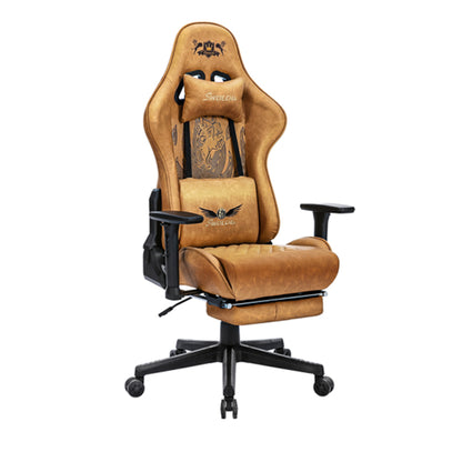 SWOLOL ゲーミングチェア 騎士チェア オットマン付き 多機能 ユニーク ウレタン座面 ゲーム用 テレワーク用