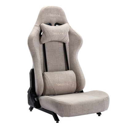 座椅子 ゲーミングチェア仕様 ファブリック素材 通気性 日本住宅向け色合い スタイリッシュ感 ウレタン座面 リクライニング ヘッドレスト ランバーサポート SWOLOL プレゼント sw06